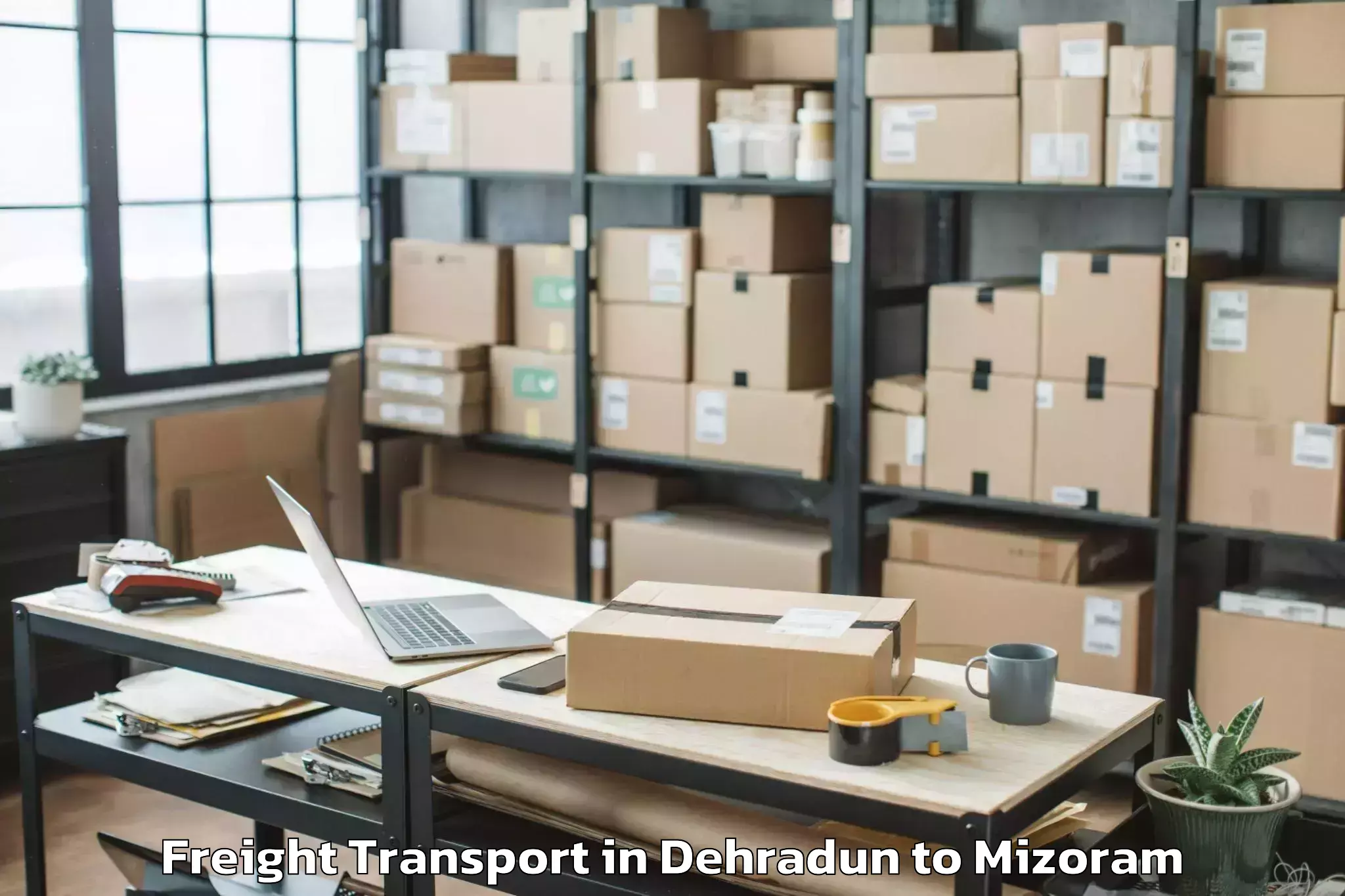 Book Dehradun to Mamit Freight Transport Online